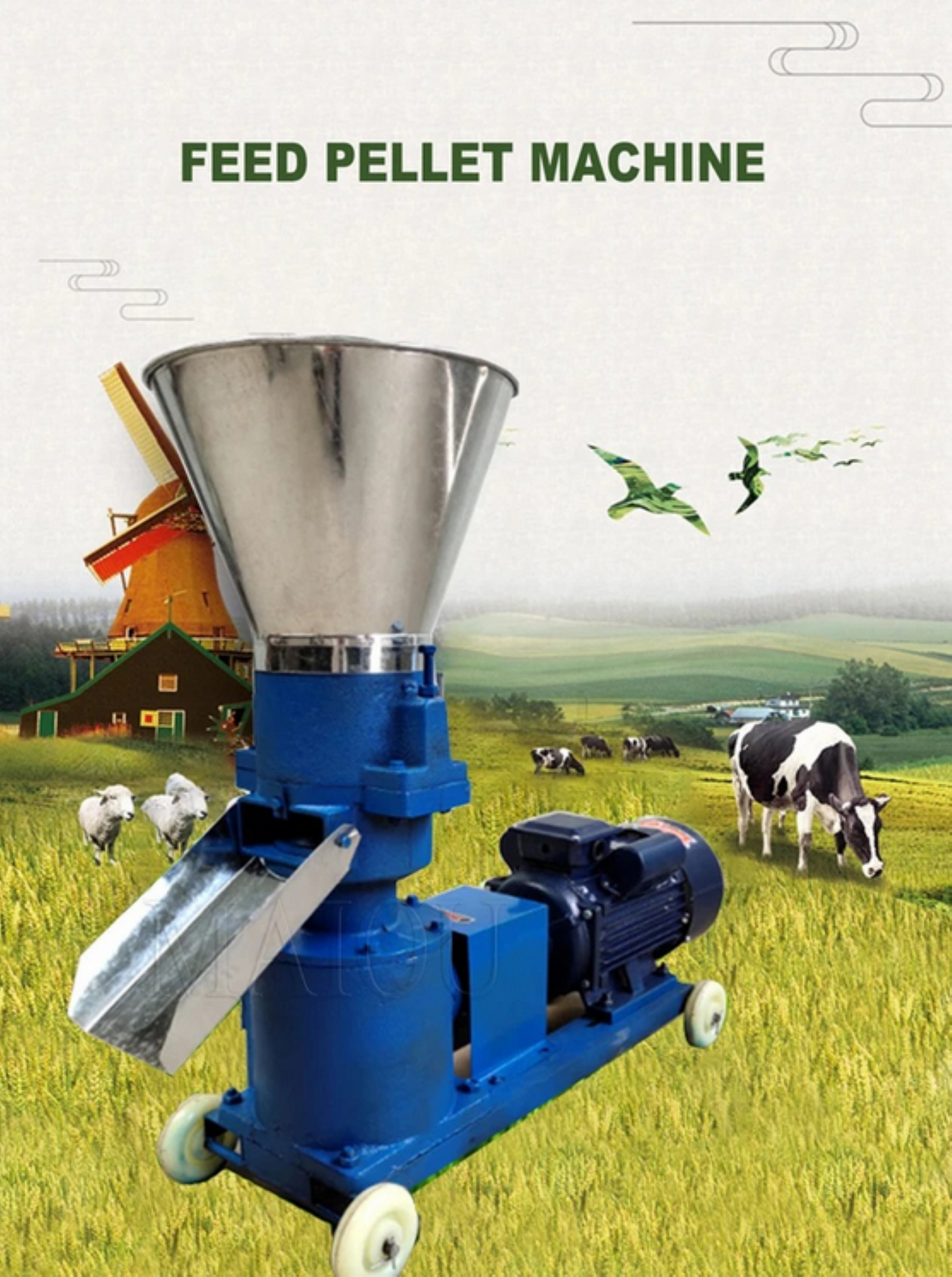 Pellet Making Machine 2000kg/h Milano PT2600 20hp Motor