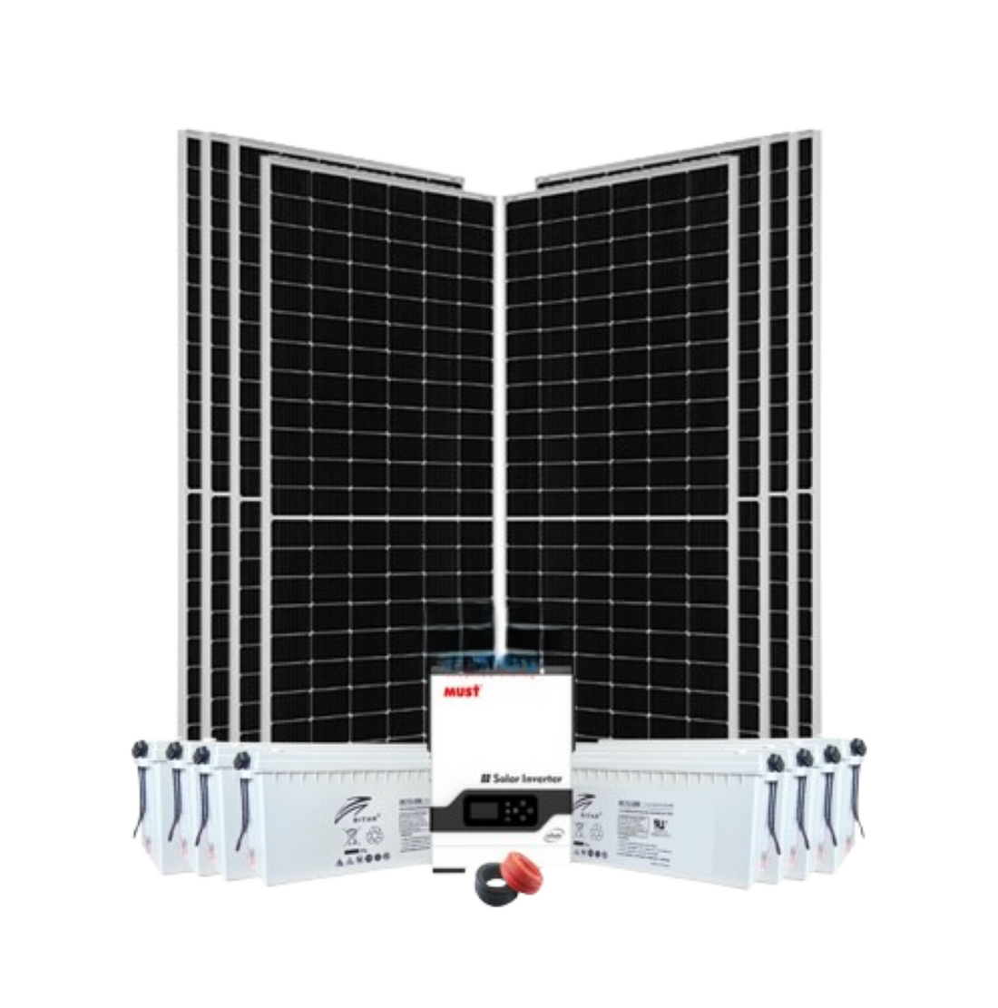 5.5kw Solar Kit 5500w 48v Ritar Battery Must Inverter Solar Power