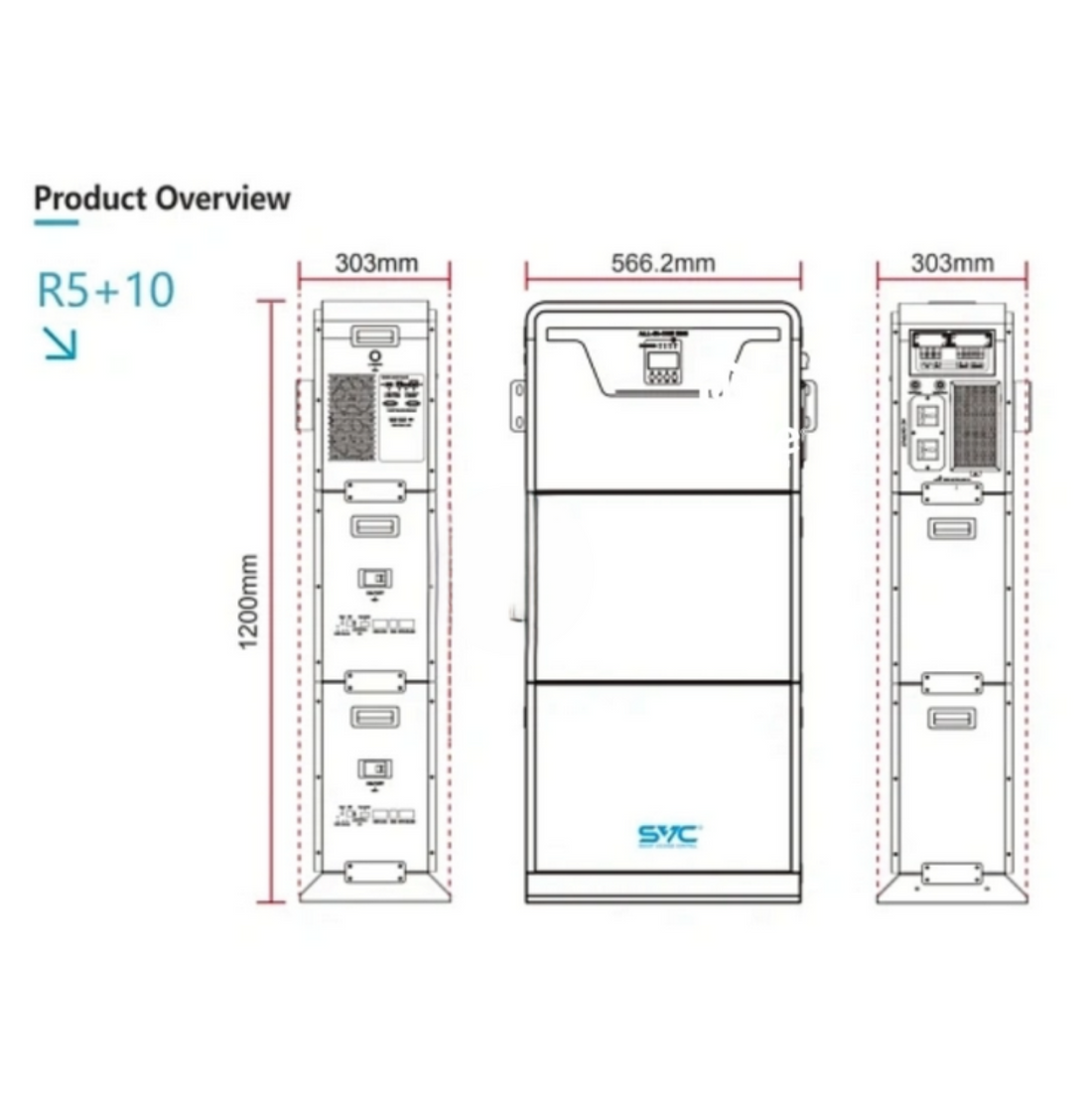 5kw SVC Solar All-in-One ESS System - 5.12kwh Lithium + 5kw Hybrid Inverter
