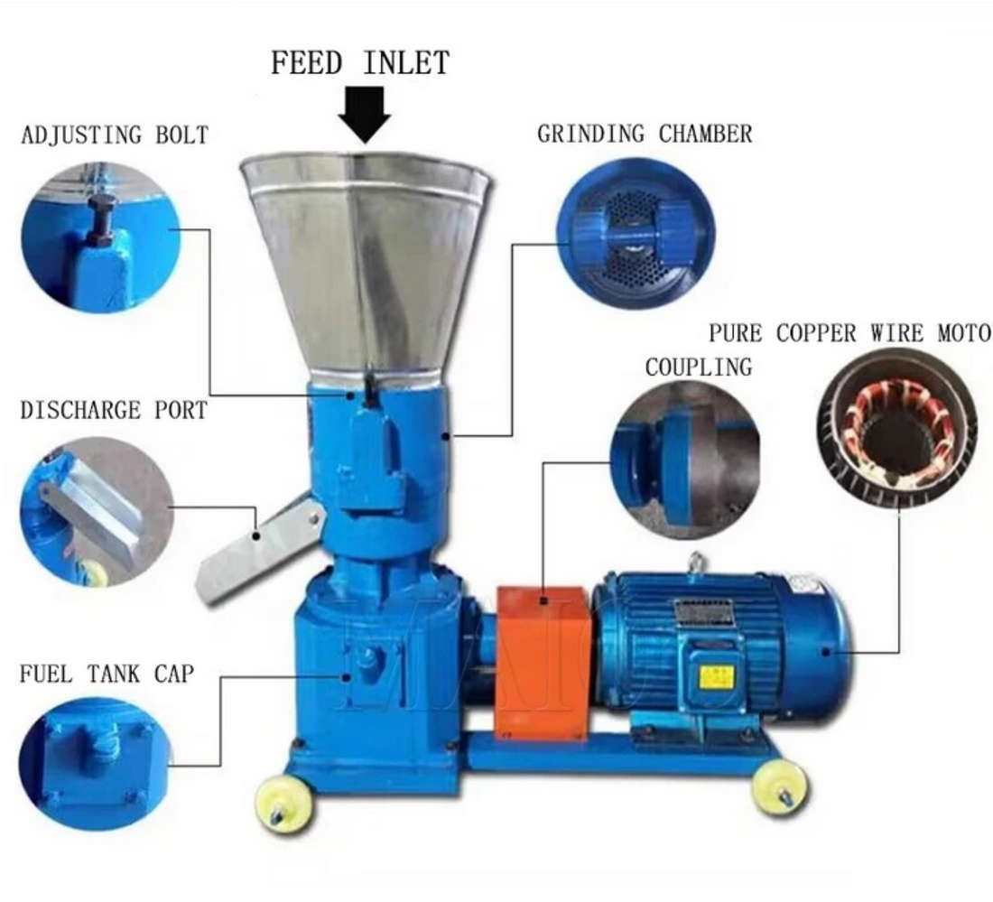 Pellet Machine 200kgs/hr 5hp Motor PT1500