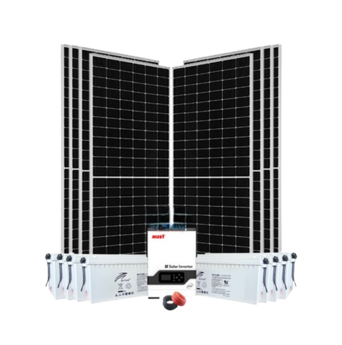 10kw Low Frequency Solar Kit Must Inverter Ritar Batteries