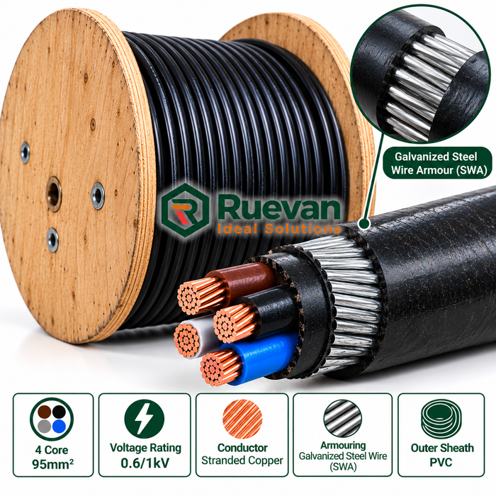 95mm² 4-Core Armoured Cable