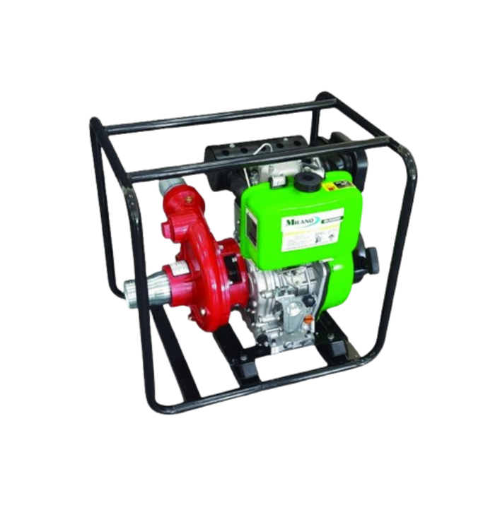 3" 16hp Milano Italia Diesel Water Pump - Red Cast Iron Pump 100m High Pressure MI80ZDHP