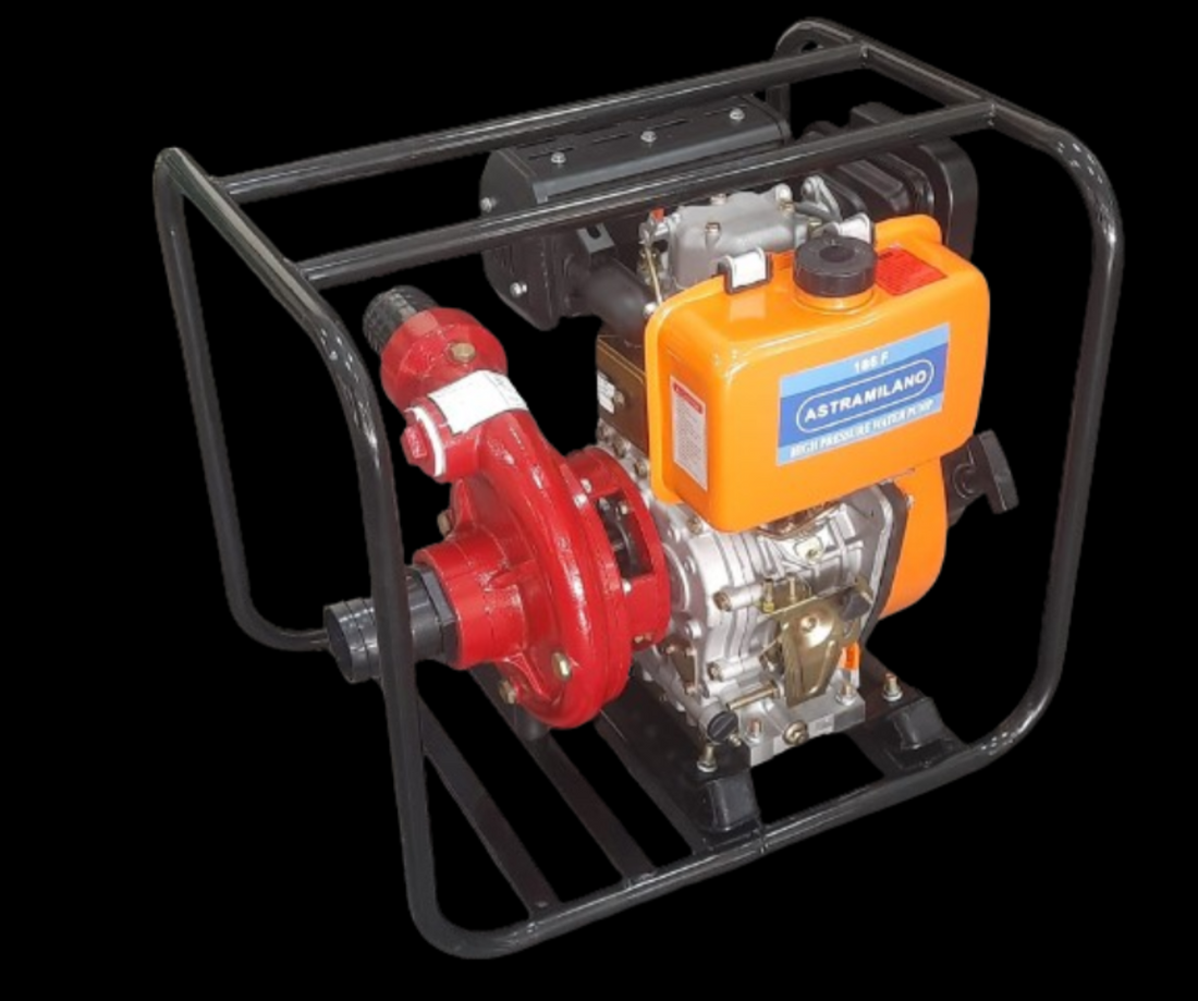 16hp 3" Astramilano High Pressure Diesel Water Pump 100m Head