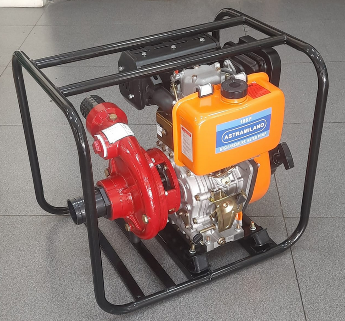 16hp 3" Astramilano High Pressure Diesel Water Pump 100m Head