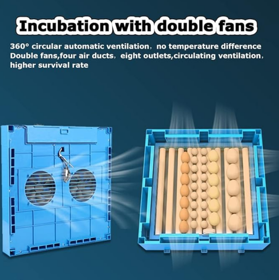 256 Eggs Incubator Imported Intelligent Automatic Egg Hatcher