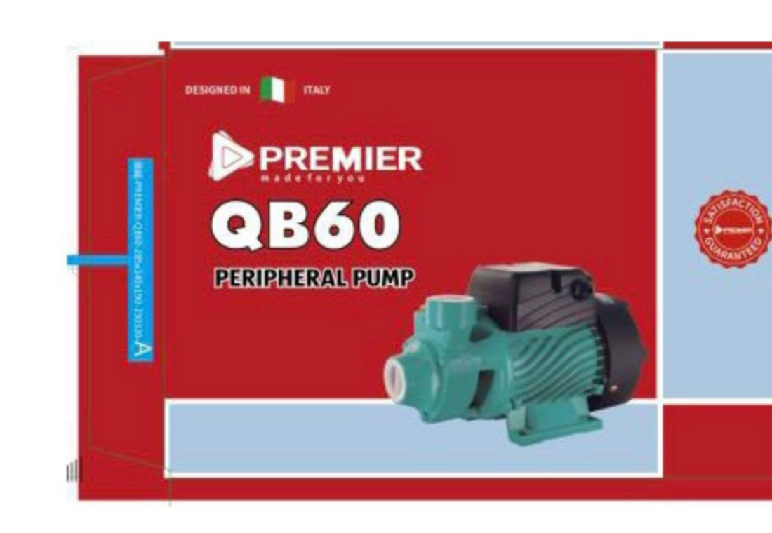0.5hp 28m 1.8m3 Electric Booster Peripheral Water Pump Premier QB60