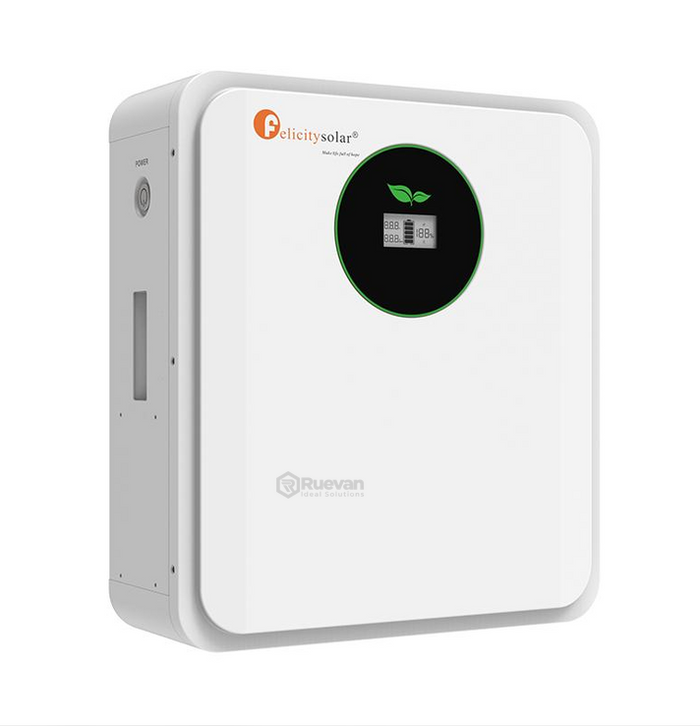 2.56kwh 24V 100Ah Felicity Lithium Battery Wall-Mounted