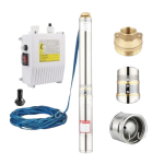 90m 0.75kw 1hp Borehole Submersible AC Pump 3000L/h Premier 4SDM 3/14