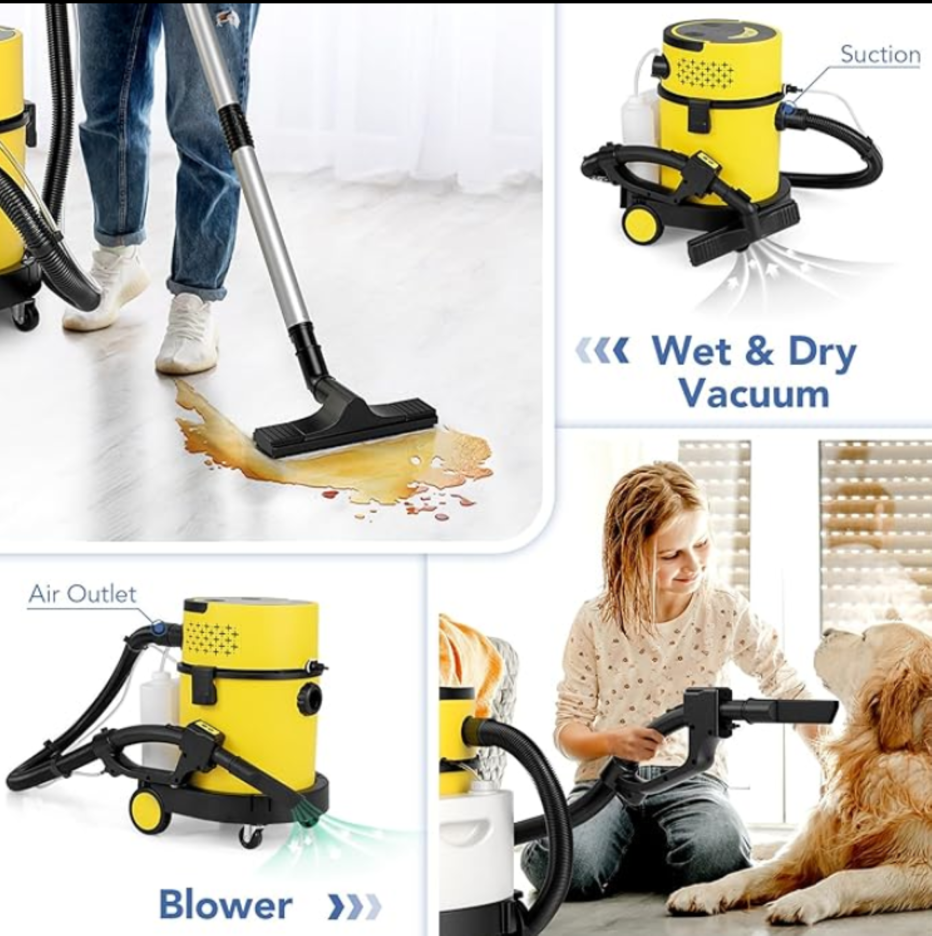 20L 4-in-1 Carpet Vacuum Cleaner Cars Seats & Sofa Commercial - Image 4