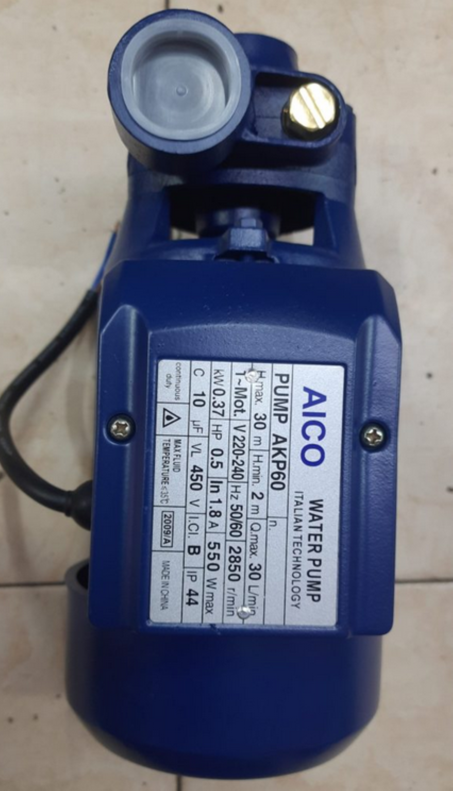 0.5hp Booster Pump Peripheral Aico 370w AKP60 30L/min - Image 4